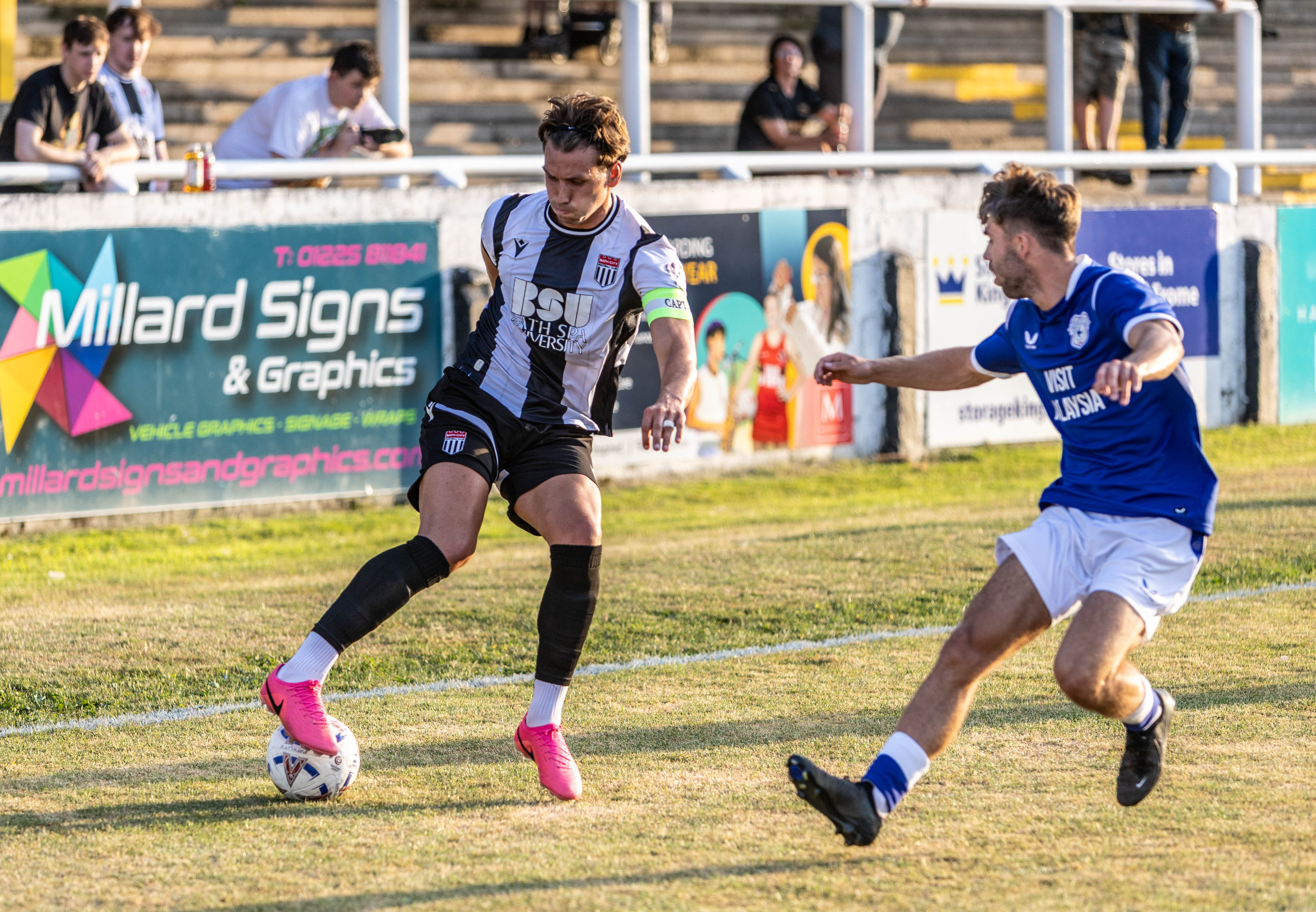 Football captain on the ball